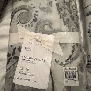2- Brand New PotteryBarn Florine Paisley King Shams